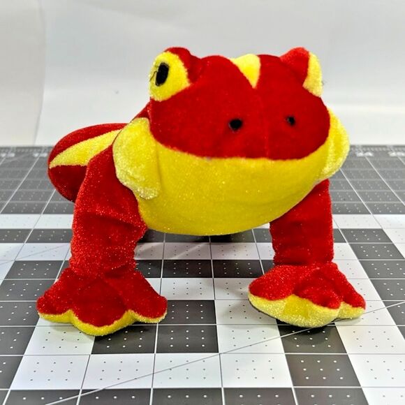 Red & Yellow Tree Frog Plush 15" Stuffed Animal Rain Forest Exotic Tropical - Picture 2 of 12